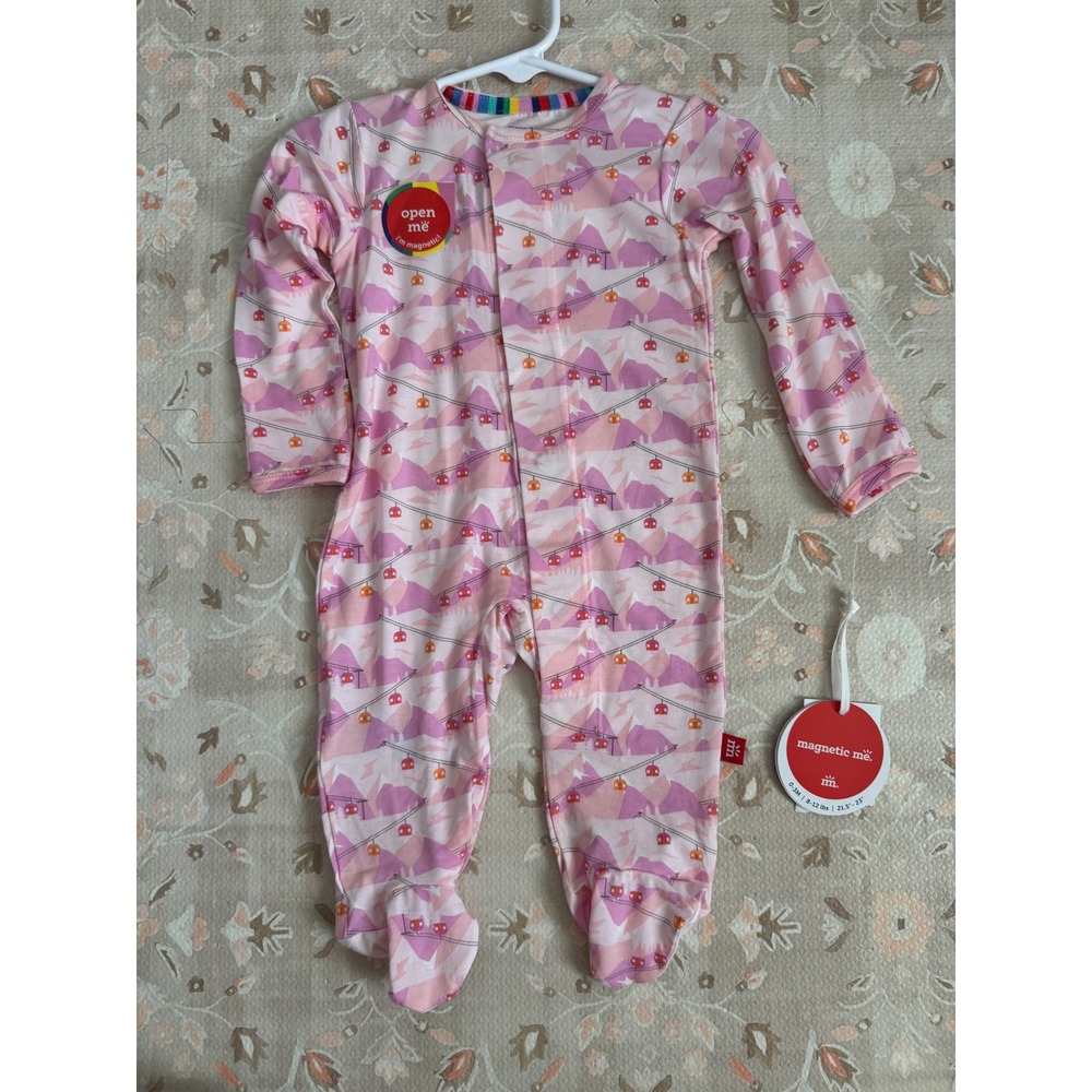 Magnetic Me Pink‎ Apres Chic Modal Magnetic Footie Pajamas 0-3M MF5MF01PAC